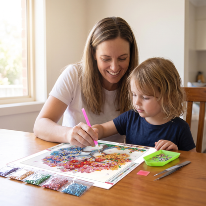 5D Diamond Art Flower Tree Painting Kit for Adults & Beginners