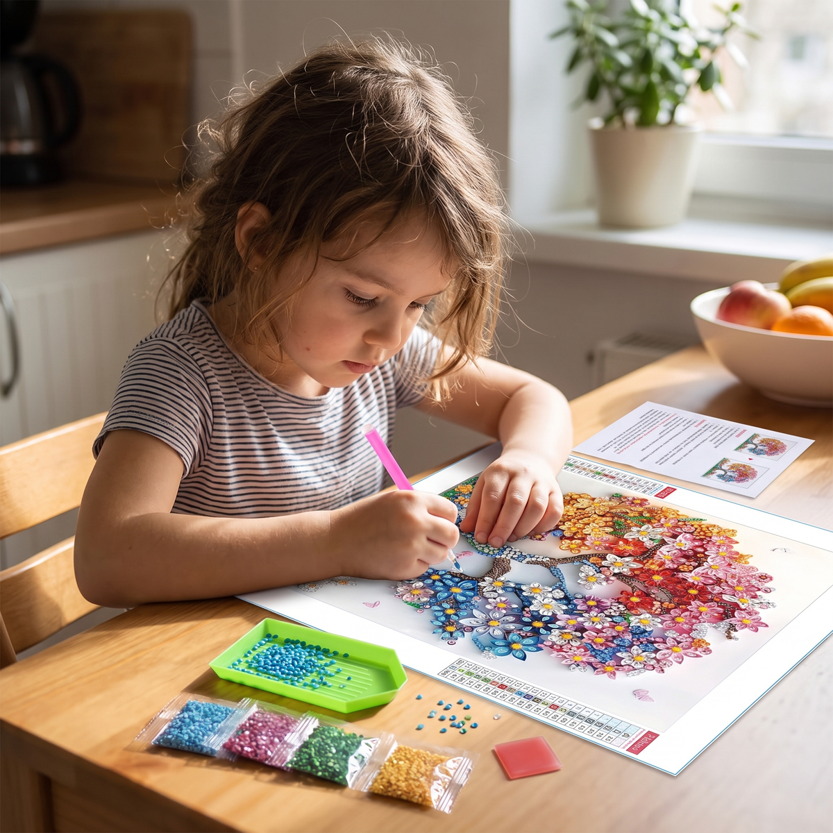 5D Diamond Art Flower Tree Painting Kit for Adults & Beginners
