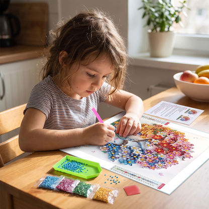 5D Diamond Art Flower Tree Painting Kit for Adults & Beginners