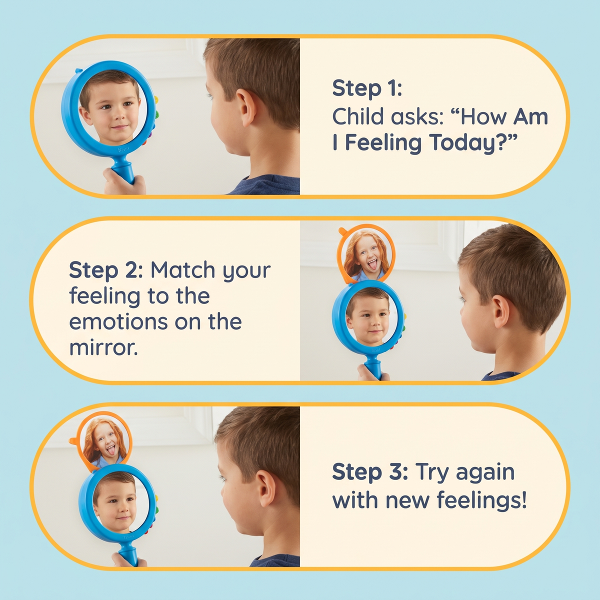 Kids Feelings Mirror – Emotions Learning & Recognition Toy