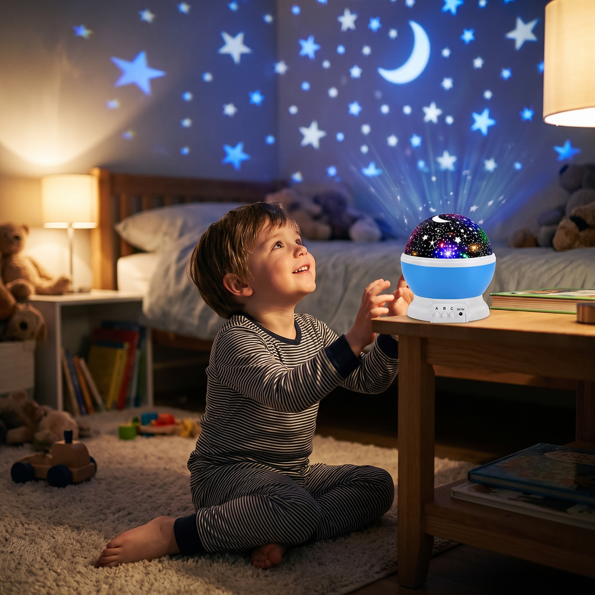 360° Rotating Star Projector Night Light for Kids