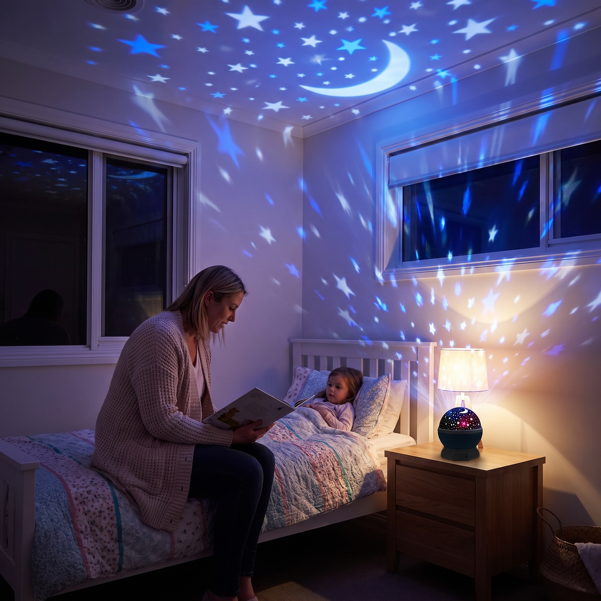 360° Rotating Star Projector Night Light for Kids