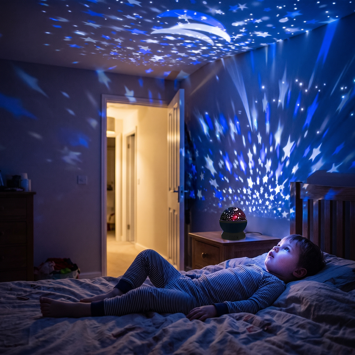360° Rotating Star Projector Night Light for Kids