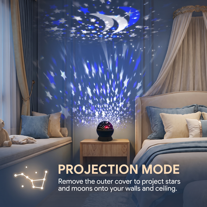 360° Rotating Star Projector Night Light for Kids
