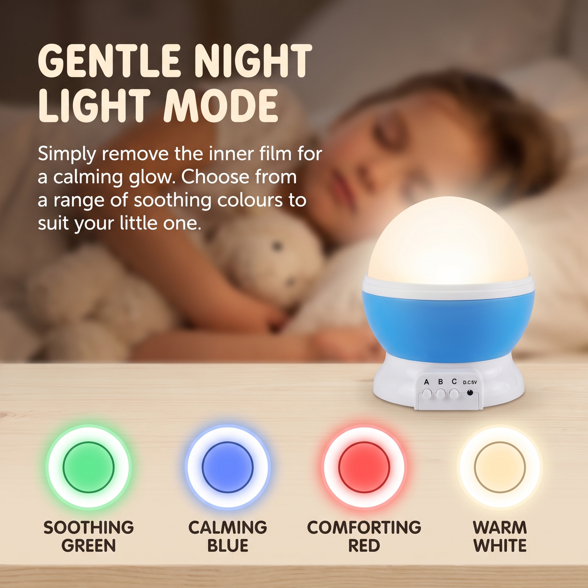 360° Rotating Star Projector Night Light for Kids