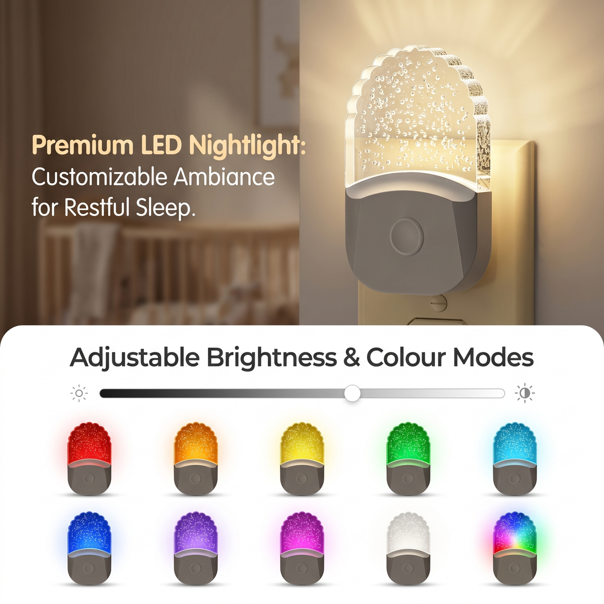Colour Changing LED Night Light with Dusk to Dawn Sensor