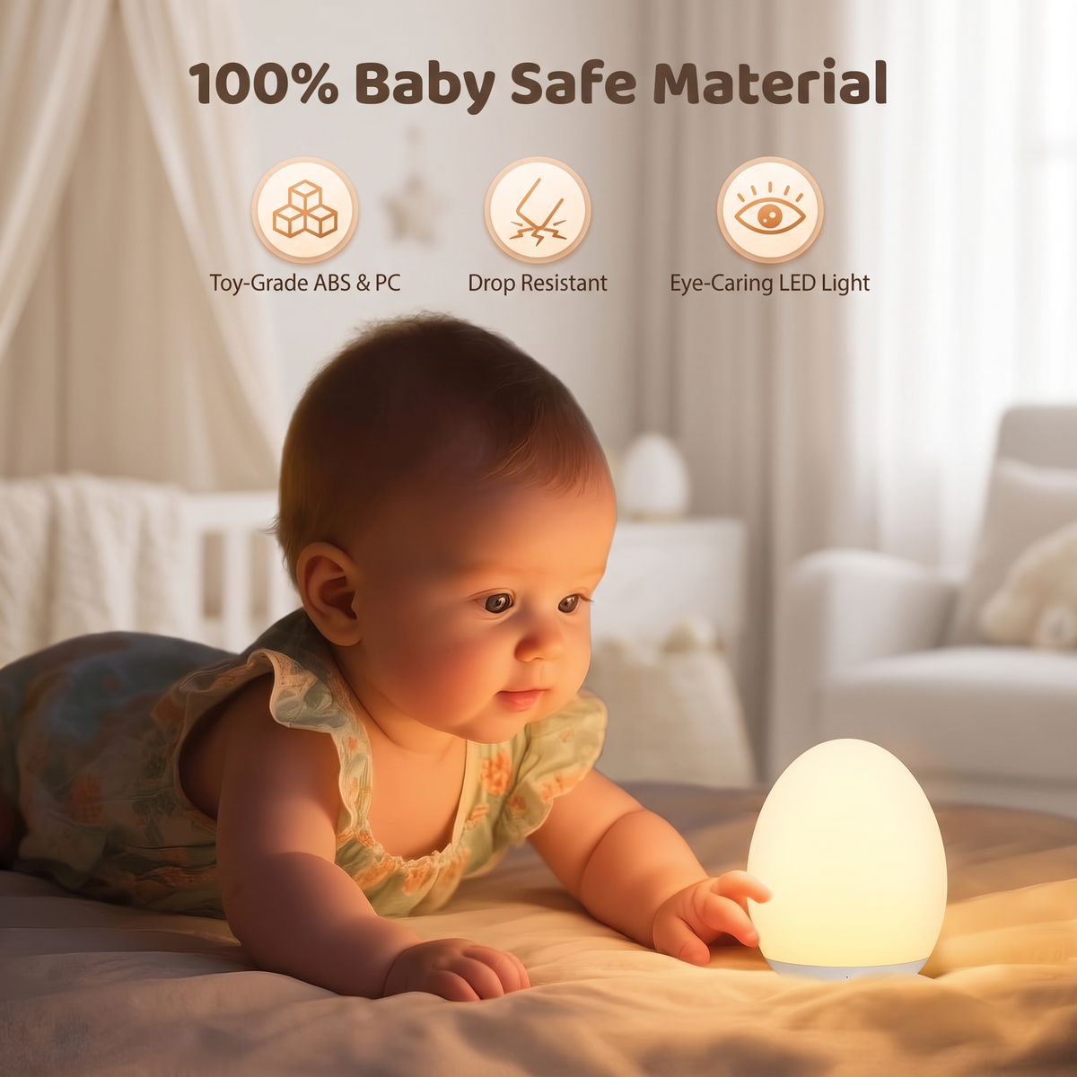 7 Colour Changing Egg Night Light for Kids