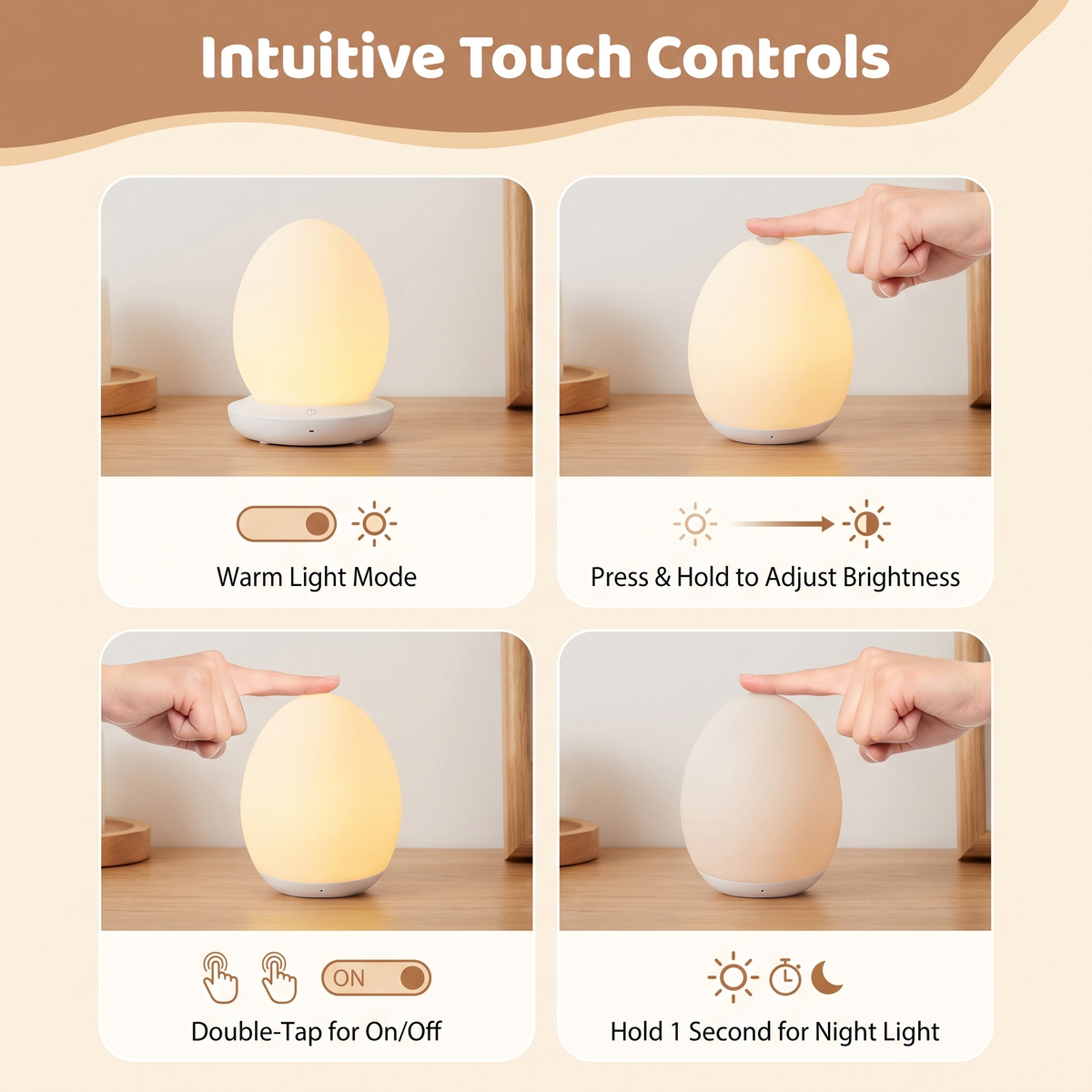 7 Colour Changing Egg Night Light for Kids