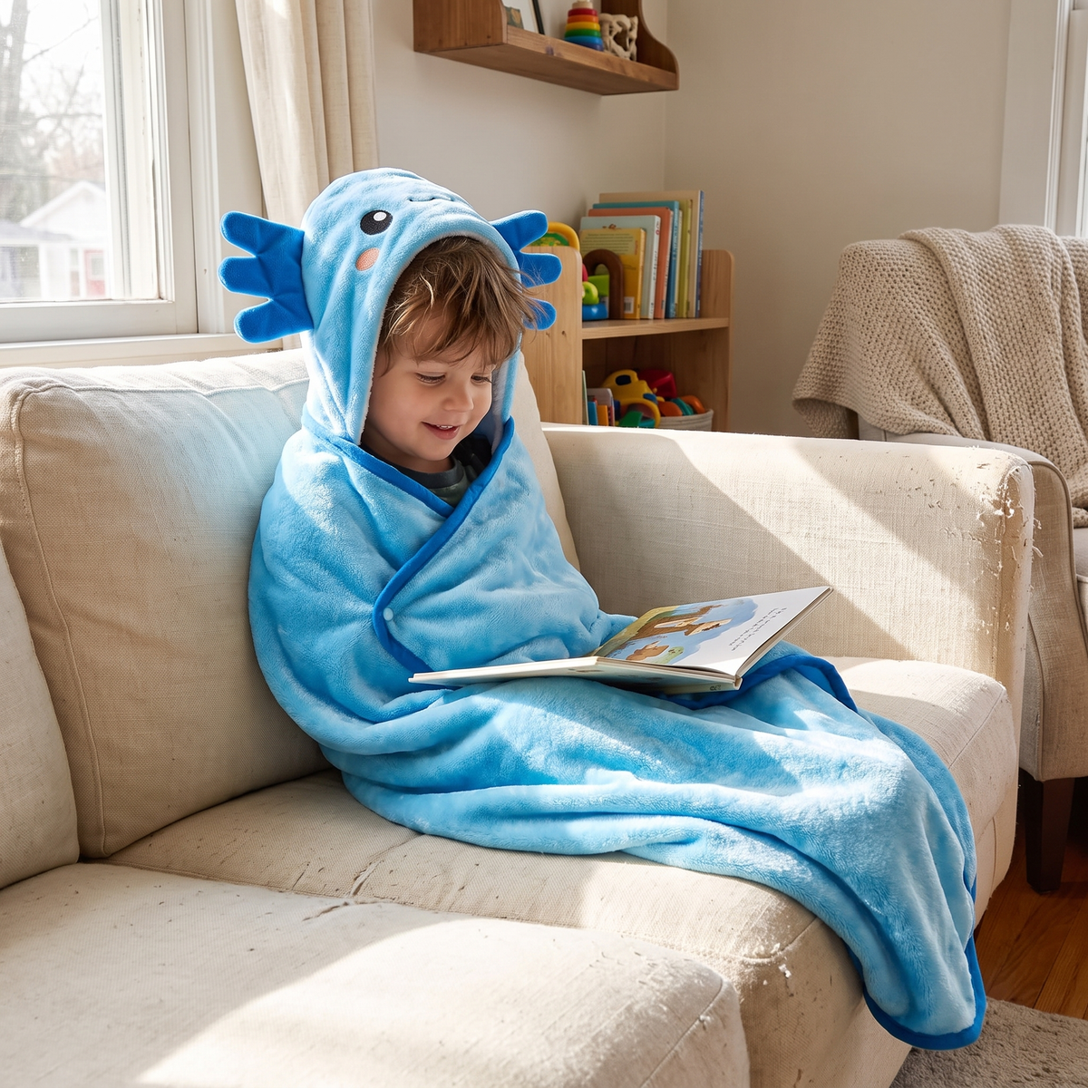 Axolotl Wearable Hooded Blanket