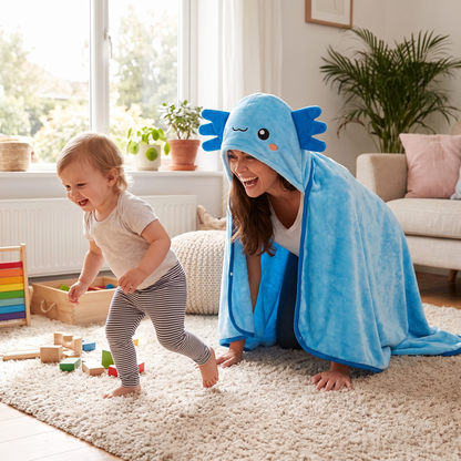 Axolotl Wearable Hooded Blanket
