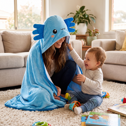 Axolotl Wearable Hooded Blanket
