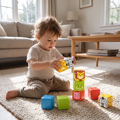 Safari Animal Magnetic Building Cubes