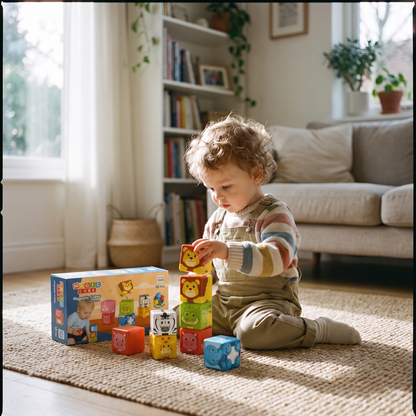 Safari Animal Magnetic Building Cubes