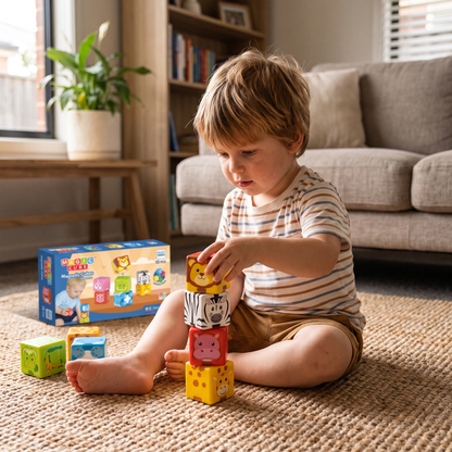 Safari Animal Magnetic Building Cubes