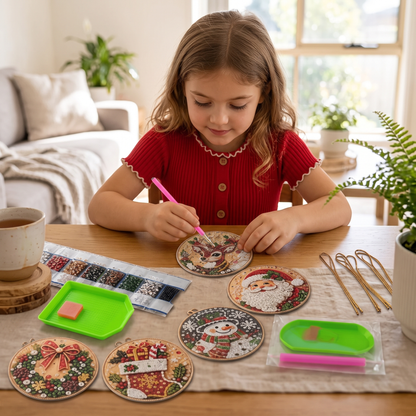 DIY Christmas Diamond Painting Ornament Kit for Kids
