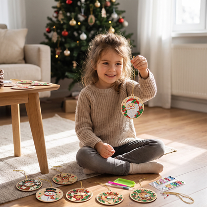 DIY Christmas Diamond Painting Ornament Kit for Kids
