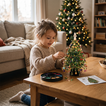 DIY Crystal Beaded Christmas Tree Craft Kit for Kids