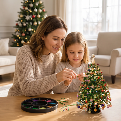 DIY Crystal Beaded Christmas Tree Craft Kit for Kids