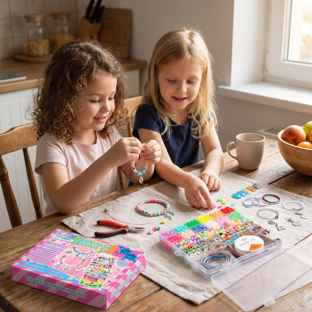 3400-Piece DIY Bracelet Making Kit for Kids