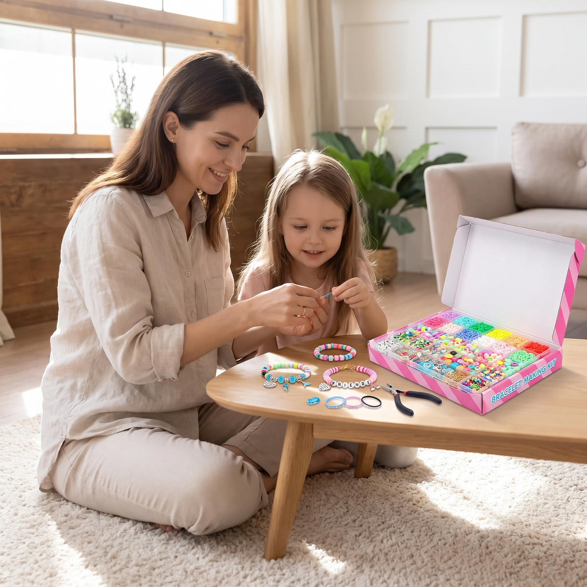 3400-Piece DIY Bracelet Making Kit for Kids