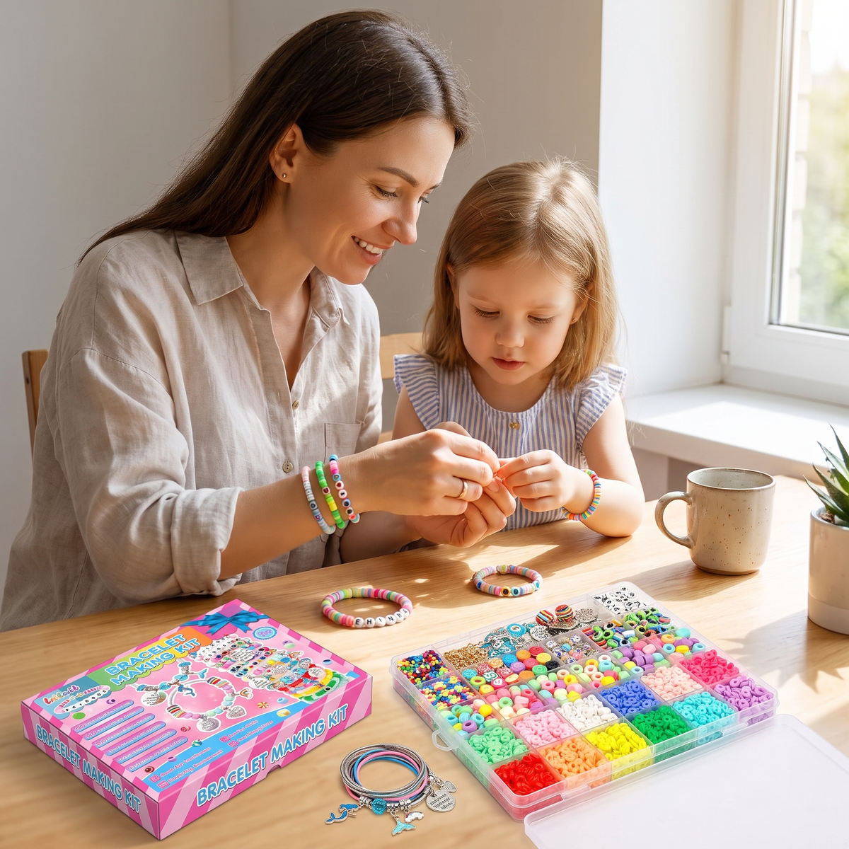 3400-Piece DIY Bracelet Making Kit for Kids