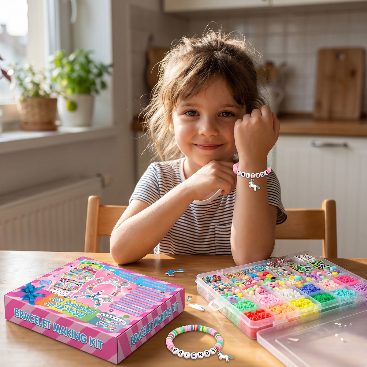 3400-Piece DIY Bracelet Making Kit for Kids