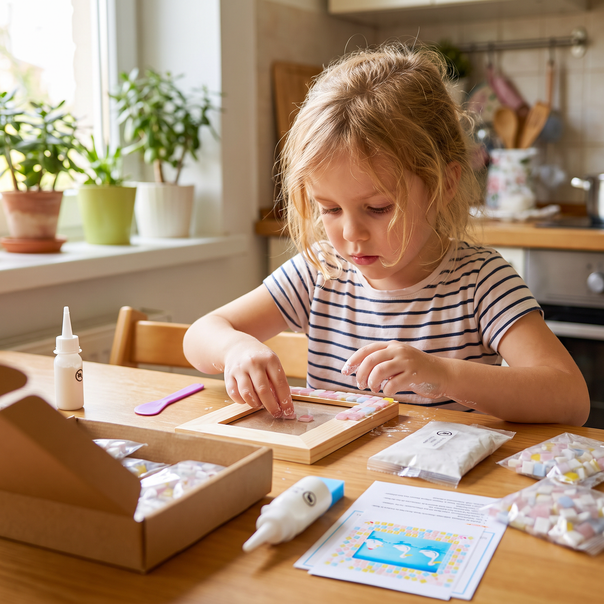 DIY Mosaic Photo Frame Craft Kit for Kids