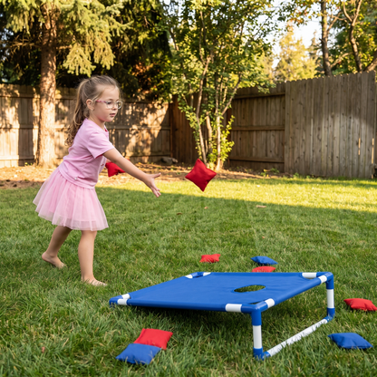 2-in-1 Cornhole & Bean Bag Toss Game for Kids