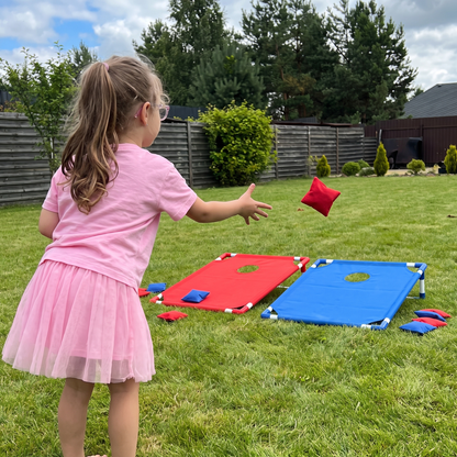 2-in-1 Cornhole & Bean Bag Toss Game for Kids