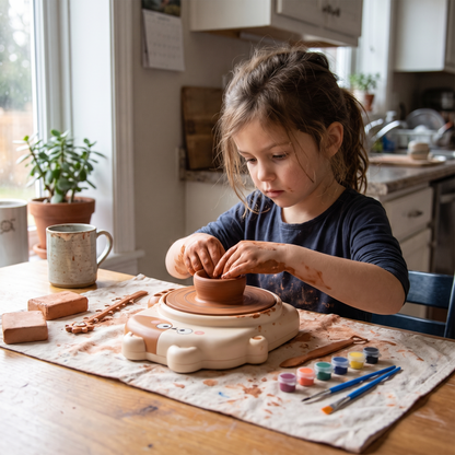 Kids Air Dry Clay Pottery Wheel Kit