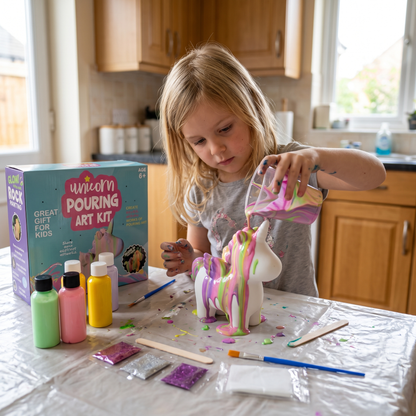 Unicorn Paint Pouring Art Kit for Kids