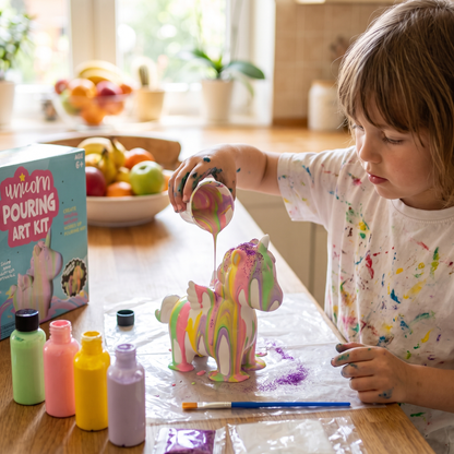 Unicorn Paint Pouring Art Kit for Kids