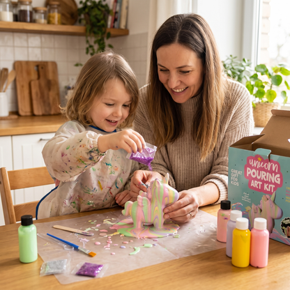 Unicorn Paint Pouring Art Kit for Kids