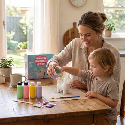 Unicorn Paint Pouring Art Kit for Kids