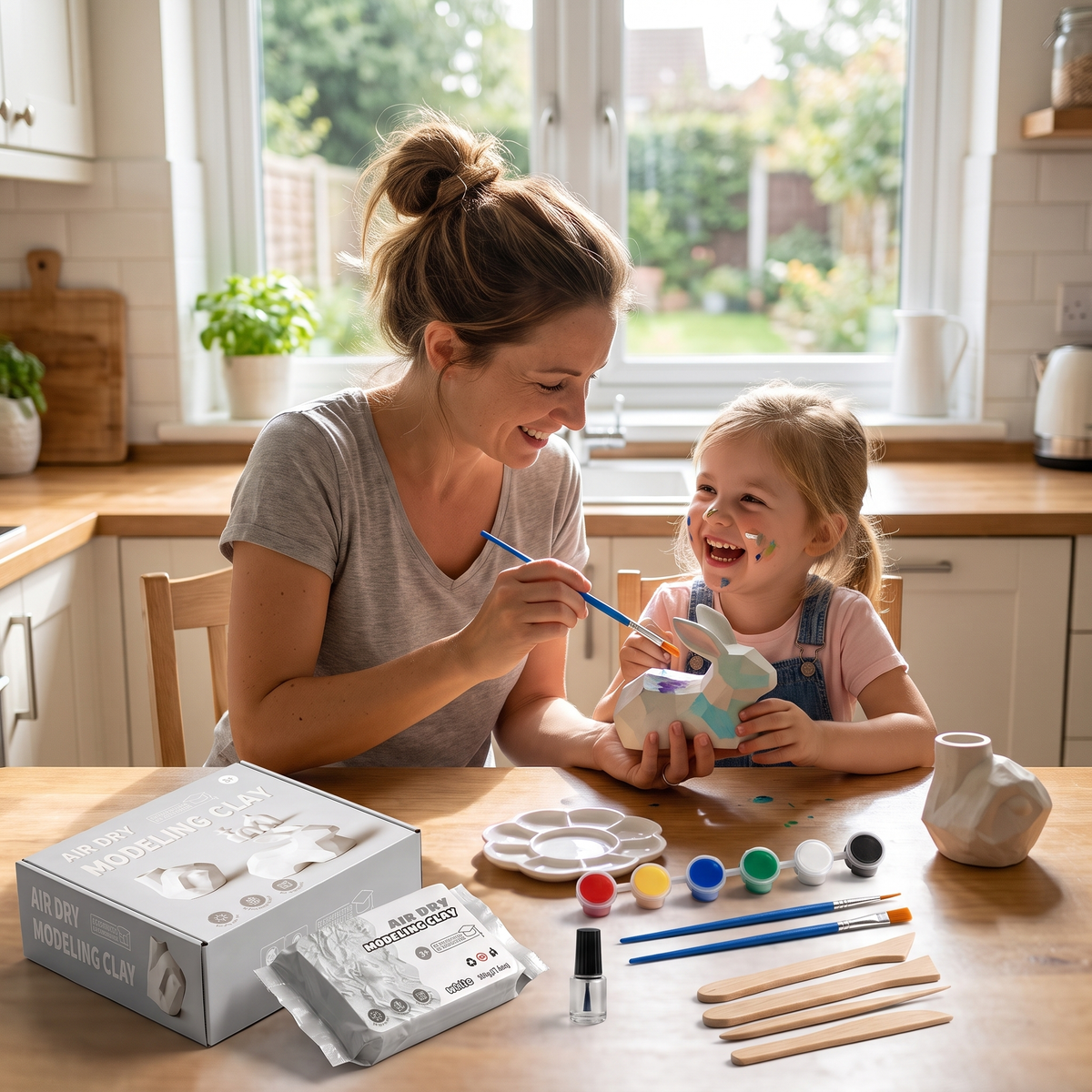 Kids Air Dry Clay Kit – 6 Colours with Sculpting Tools
