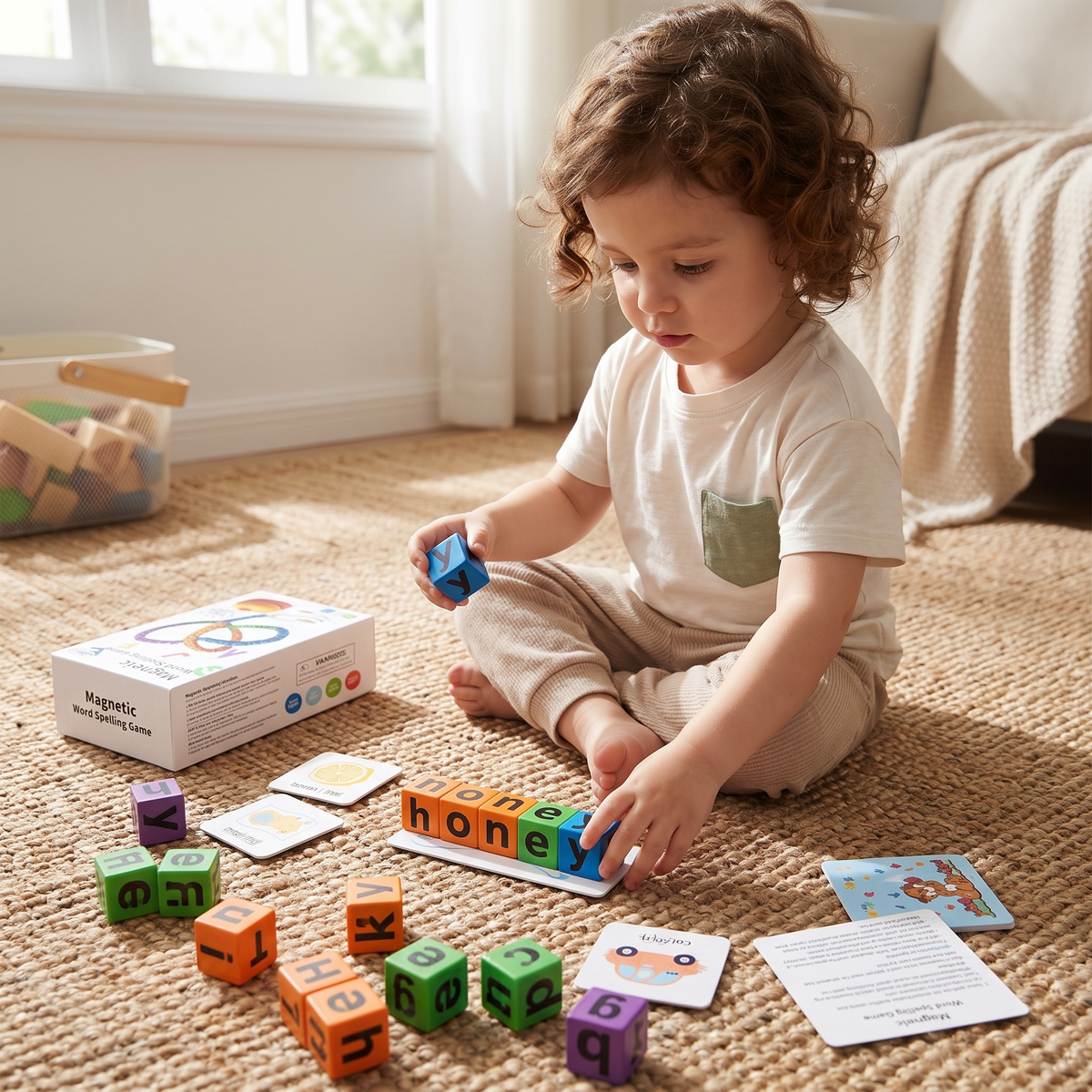 Wooden Word Spelling Game for Kids
