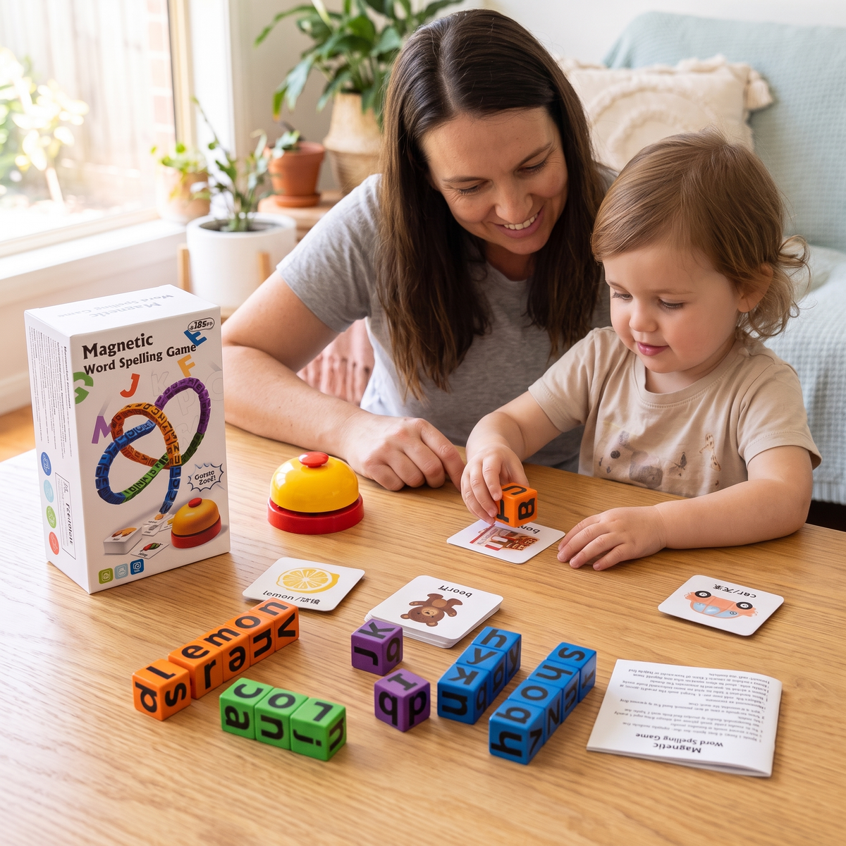 Wooden Word Spelling Game for Kids