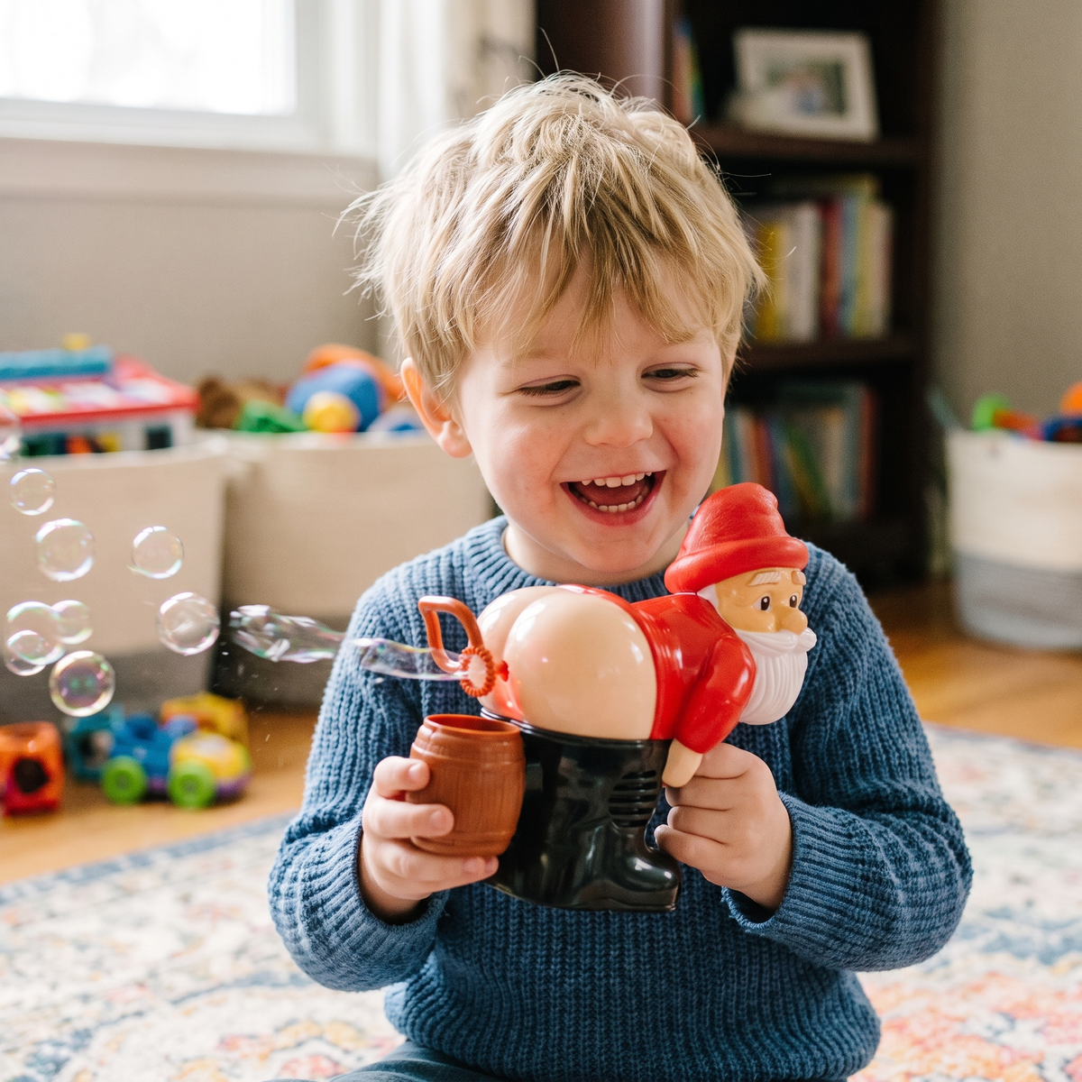 Electric Santa Bubble Blower Toy with Music