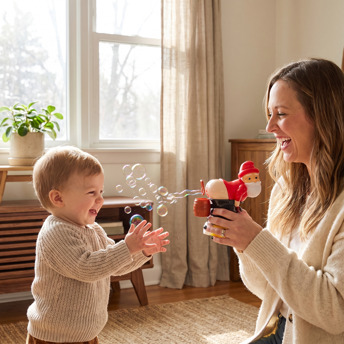 Electric Santa Bubble Blower Toy with Music