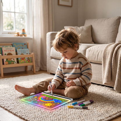 Kids LED Drawing Board with Colour Changing Light
