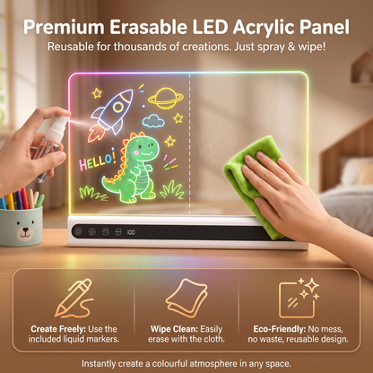 Kids LED Drawing Board with Colour Changing Light