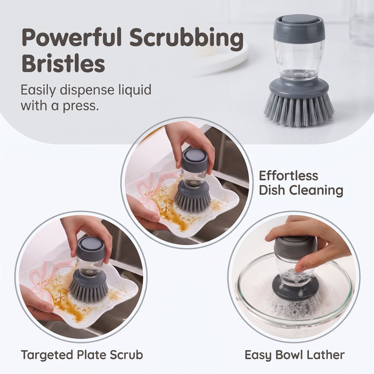 2 in 1 Soap Dispensing Dish Brush