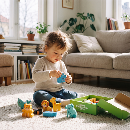 52-Piece Montessori 3D Alphabet Building Blocks for Kids