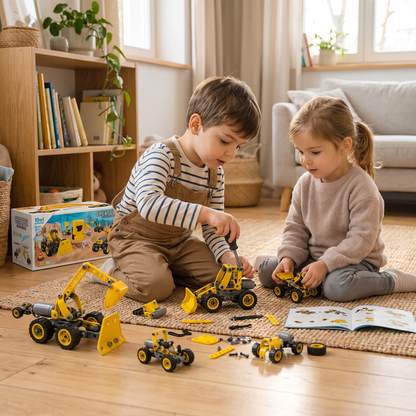 10-in-1 Electric Construction Vehicle Building Kit for Kids