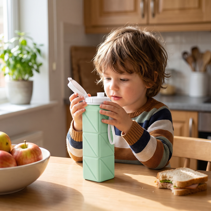 Foldable Silicone Water Bottle – Portable & Reusable Travel Drink Bottle