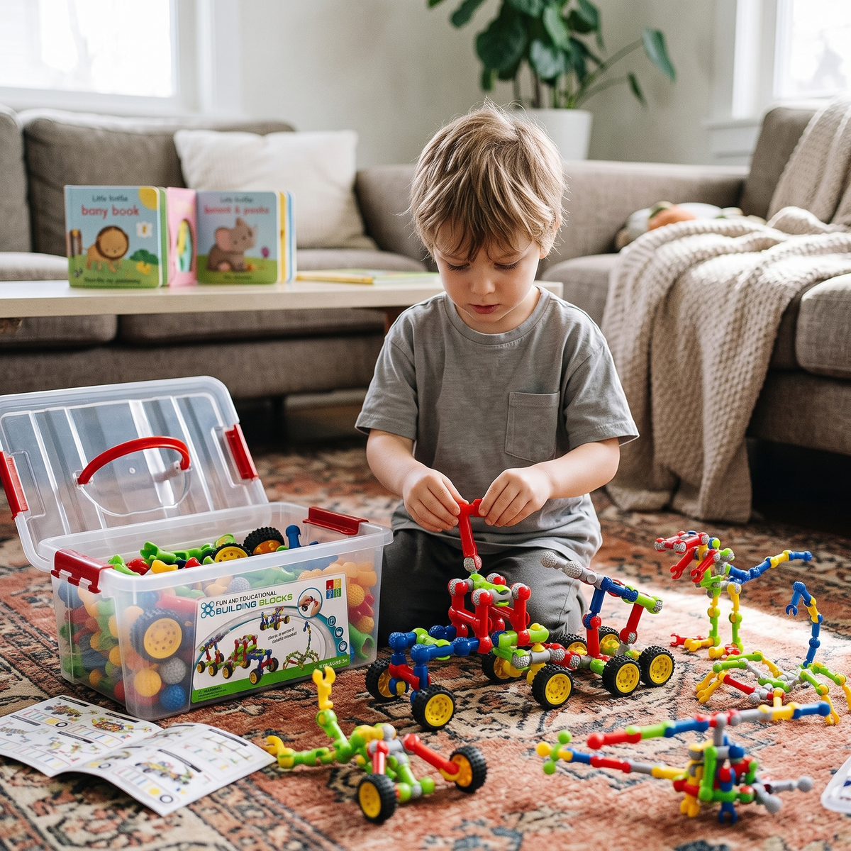 STEM Building Blocks Set for Kids – Creative Construction Toy Kit