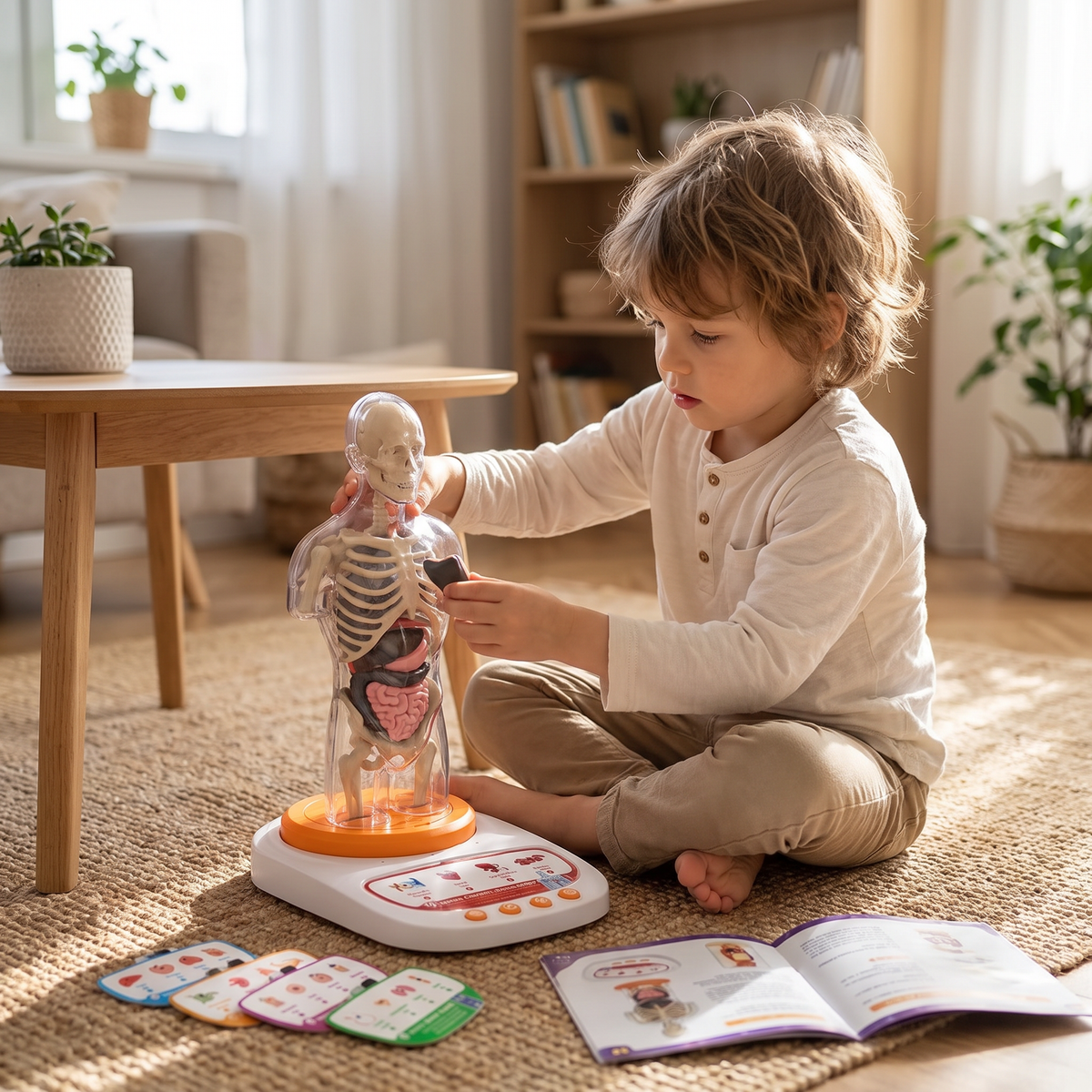 Interactive Human Anatomy Model for Kids with Removable Organs & Sound