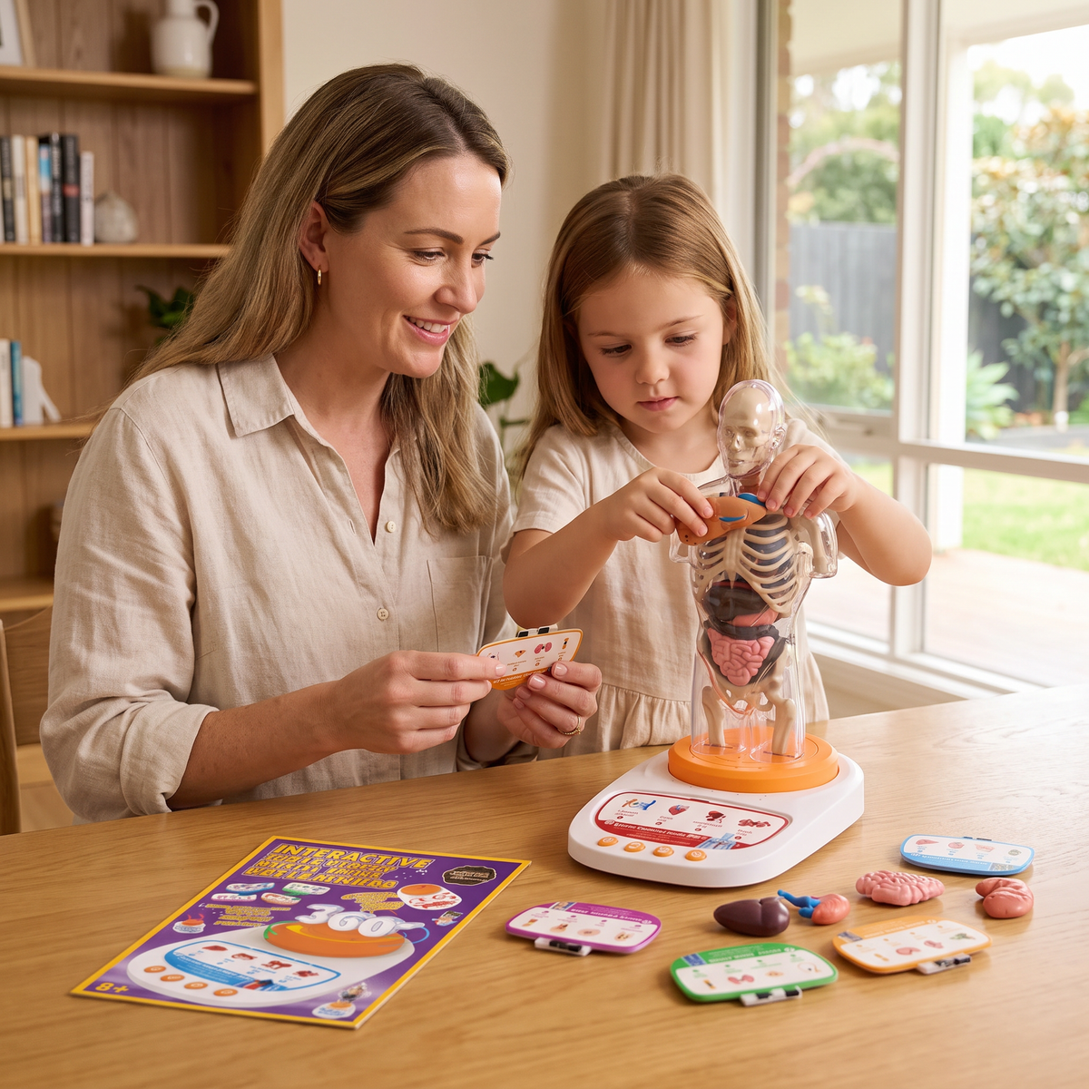 Interactive Human Anatomy Model for Kids with Removable Organs & Sound