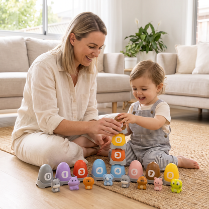 Montessori Animal Finger Puppet & Colour Sorting Set