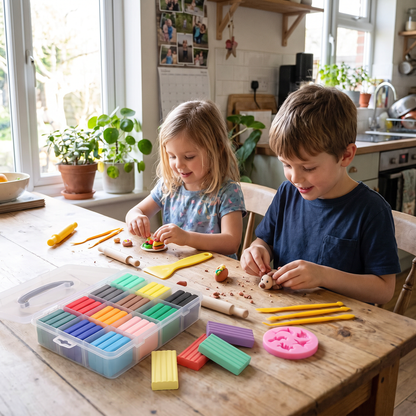 50 Colour Polymer Clay Kit – Oven Bake DIY Craft Set for Kids